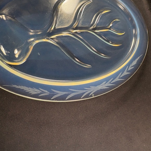 Fry Glass Ovenware Meat Tray Tree and Well Pattern‎ 15" Rare No Feet - Picture 3 of 7
